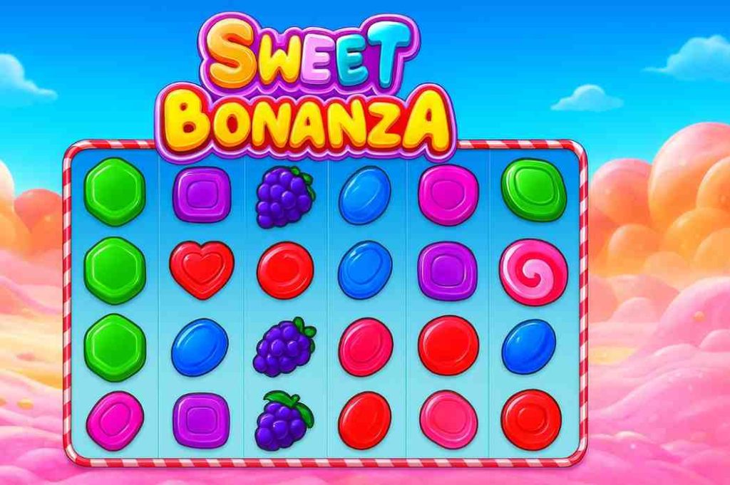 Sweet Bonanza slot online disponível na plataforma 55LL